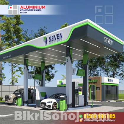 Aluminium Composite Panel for Petrol Pump.